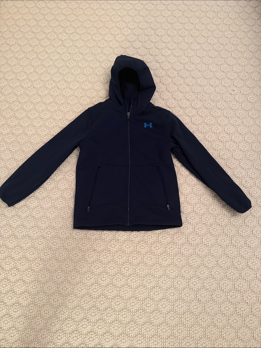 Boys Under Armour Navy Blue Full-Zip Hooded Jacket